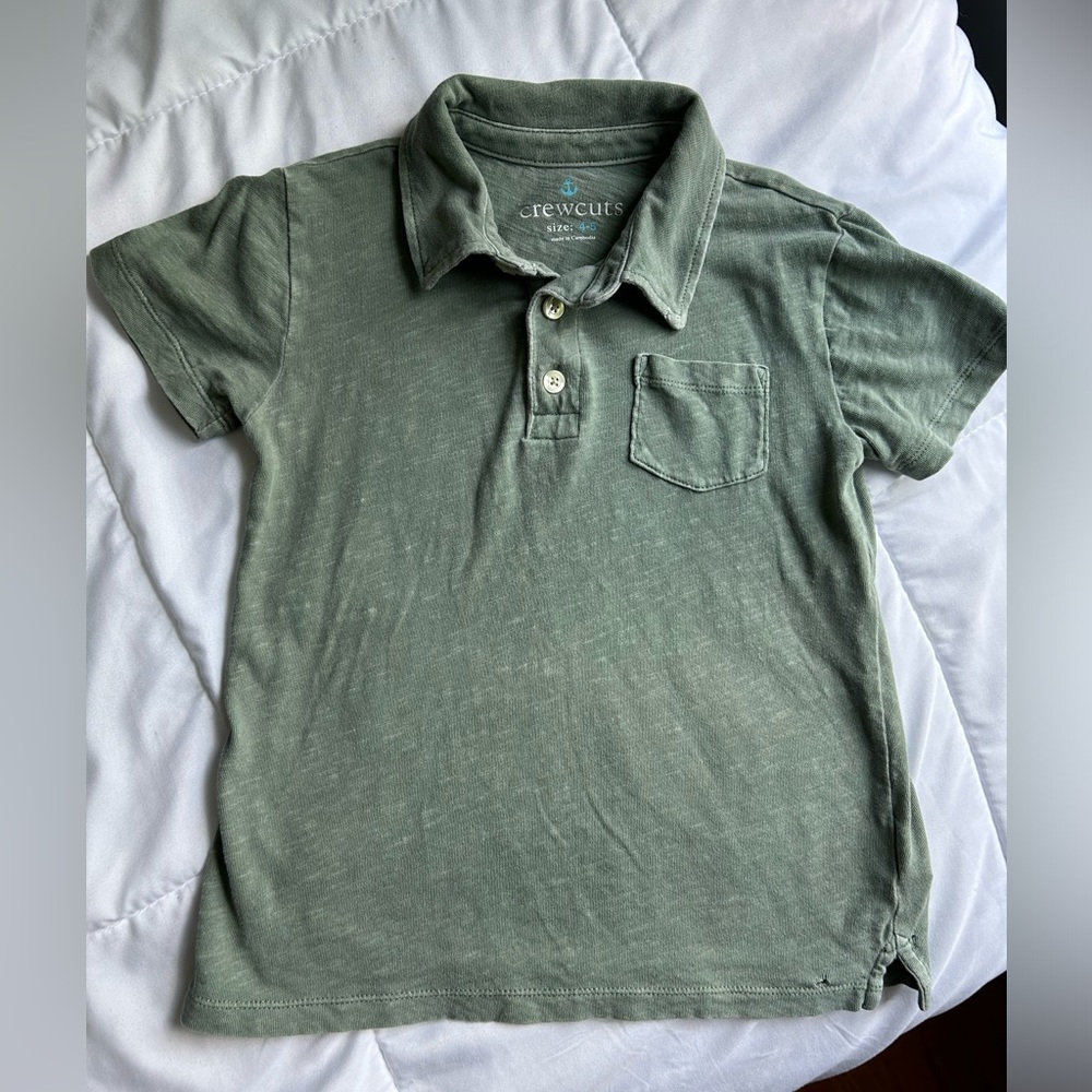 J Crew boys size 4/5 polo green
